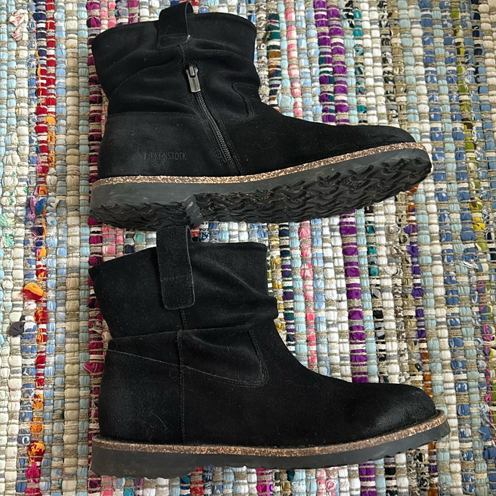 Birkenstock black suede ankle boots -size 41